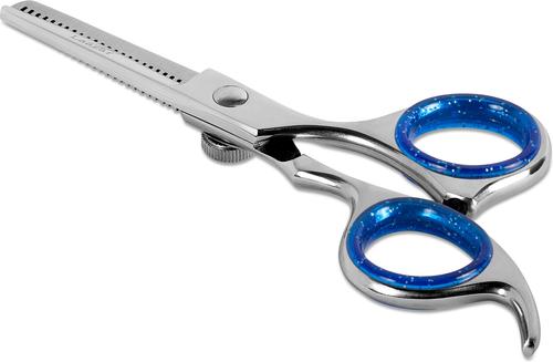 Show full view: Laazar Professional Dog Grooming Thinning Shears, 4.5-in, Silver/Blue slide 7 of 10