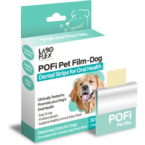 Laboflex Pofi Pet Film Strip Oral Health Dental Supplement for Dogs, 90-mg pouch, 30 count