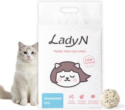 Lady N Classic Pellet Unscented Clumping Tofu Cat Litter, 9-lb bag
