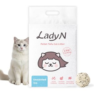 Lady N Classic Pellet Unscented Clumping Tofu Cat Litter, 9-lb bag