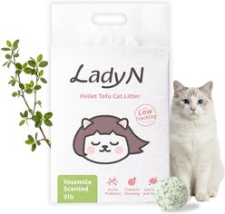 Lady N Classic Pellet Yosemite Scented Clumping Tofu Cat Litter, 9-lb bag