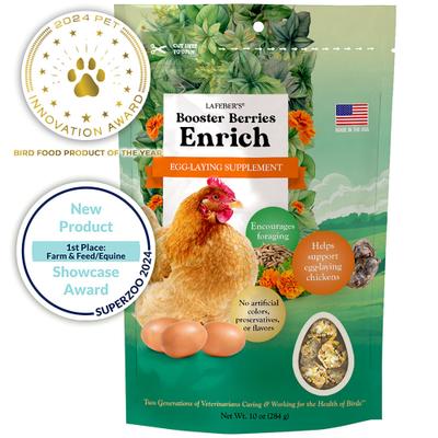 Show full view: Lafeber Booster Berries Enrich Pellet Chicken Supplement, 10-oz bag slide 1 of 9