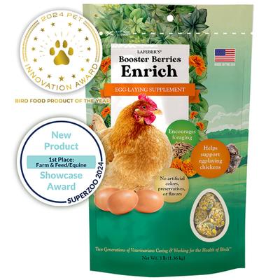 Show full view: Lafeber Booster Berries Enrich Pellet Chicken Supplement, 3-lb bag slide 1 of 9