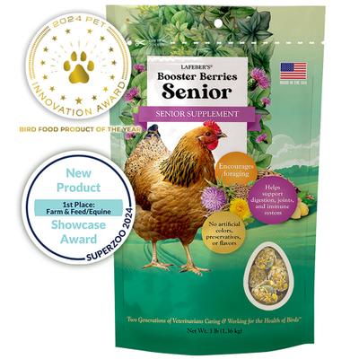 Show full view: Lafeber Booster Berries Senior Pellet Chicken Supplement, 3-lb bag slide 1 of 9