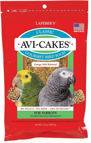 Lafeber Classic Parrot Avi-Cakes Bird Food, 1-oz bag