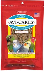 Lafeber Classic Avi-Cakes Cockatiel & Parakeet Bird Food, 8-oz bag