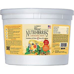 Lafeber Classic Nutri-Berries Cockatiel Food, 4-lb tub