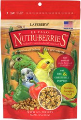 Lafeber El Paso Nutri-Berries Pellets & Seed-Blend Cockatiel & Parakeet Bird Food, 10-oz bag