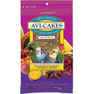 Lafeber Fruit Delight Avi-Cakes Cockatiel & Parakeet Bird Food, 8-oz bag