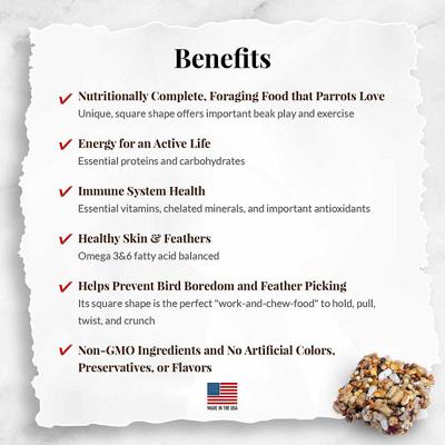 Show full view: Lafeber Fruit Delight Avi-Cakes Cockatiel & Parakeet Bird Food, 8-oz bag slide 5 of 9