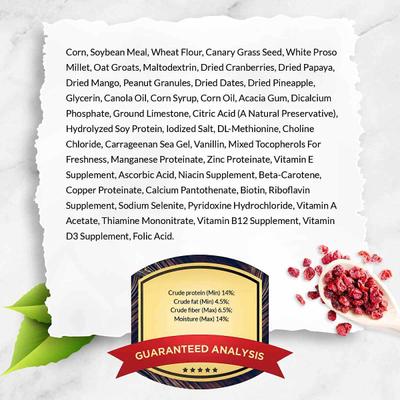 Show full view: Lafeber Fruit Delight Avi-Cakes Cockatiel & Parakeet Bird Food, 8-oz bag slide 7 of 9