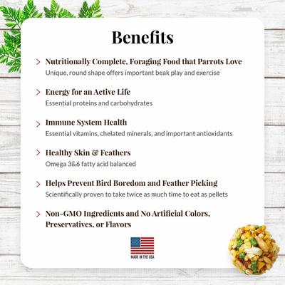 Show full view: Lafeber Garden Veggie Nutri-Berries Parrot Food, 10-oz bag slide 5 of 9