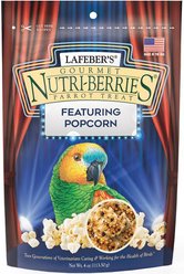 Lafeber Popcorn Nutri-Berries Parrot Bird Treat, 4-oz bag