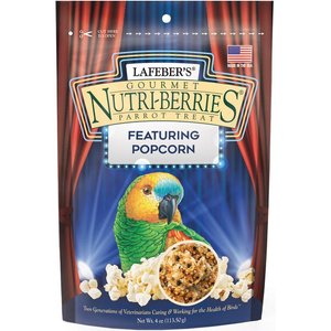 Lafeber Popcorn Nutri-Berries Parrot Bird Treat, 4-oz bag