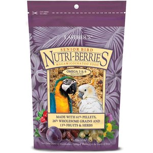 Lafeber Senior Bird Nutri-Berries Macaw & Cockatoo Bird Food, 10-oz bag