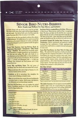Show full view: Lafeber Senior Bird Nutri-Berries Macaw & Cockatoo Bird Food, 10-oz bag slide 2 of 7