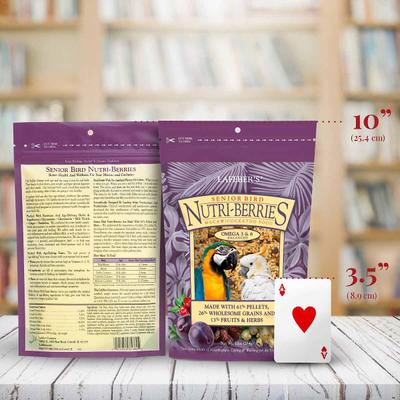 Show full view: Lafeber Senior Bird Nutri-Berries Macaw & Cockatoo Bird Food, 10-oz bag slide 3 of 7