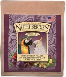 Lafeber Senior Bird Nutri-Berries Macaw & Cockatoo Bird Food, 3-lb bag