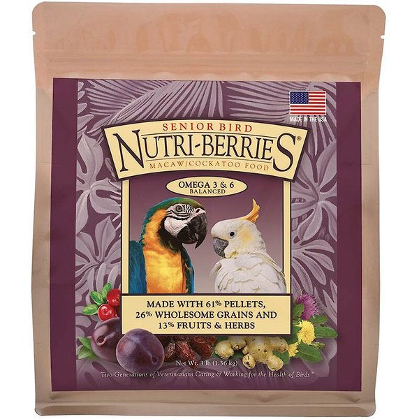 Lafeber Senior Bird Nutri-Berries Macaw & Cockatoo Bird Food