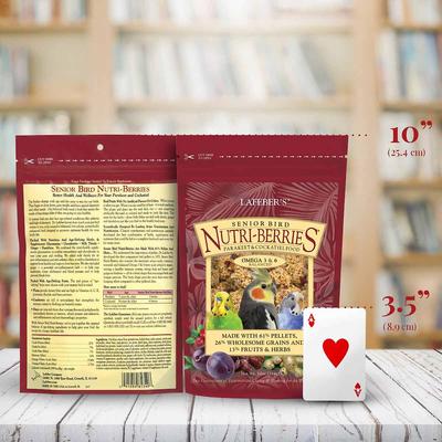 Show full view: Lafeber Senior Bird Nutri-Berries Parakeet & Cockatiel Bird Food, 10-oz bag slide 3 of 8