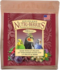 Lafeber Senior Bird Nutri-Berries Parakeet & Cockatiel Bird Food, 3-lb bag
