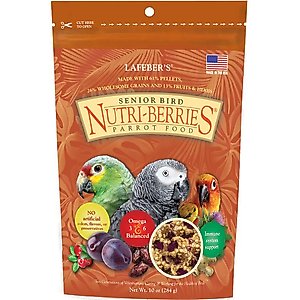 Lafeber Senior Bird Nutri-Berries Parrot Bird Food, 10-oz bag