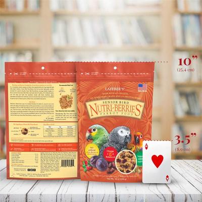 Show full view: Lafeber Senior Bird Nutri-Berries Parrot Bird Food, 10-oz bag slide 3 of 7
