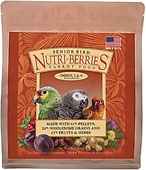 Lafeber Senior Bird Nutri-Berries Parrot Bird Food, 3-lb bag