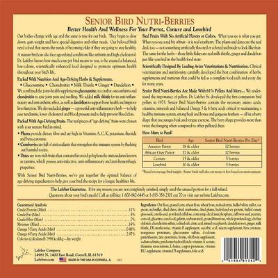 Show full view: Lafeber Senior Bird Nutri-Berries Parrot Bird Food, 3-lb bag slide 2 of 7