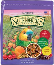 Lafeber Sunny Orchard Nutri-Berries Parrot Food, 3-lb bag