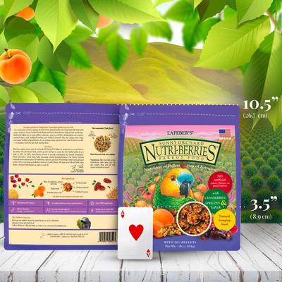 Show full view: Lafeber Sunny Orchard Nutri-Berries Parrot Food, 3-lb bag slide 3 of 9