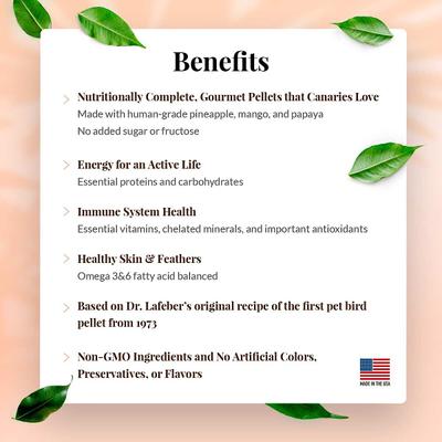 Show full view: Lafeber Tropical Fruit Gourmet Pellets Canary Bird Food, 1.25-lb bag slide 4 of 9