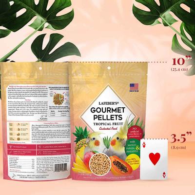Show full view: Lafeber Tropical Fruit Gourmet Pellets Cockatiel Bird Food, 1.25-lb bag slide 3 of 9