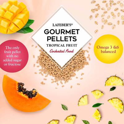 Show full view: Lafeber Tropical Fruit Gourmet Pellets Cockatiel Bird Food, 1.25-lb bag slide 6 of 9