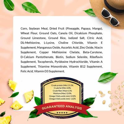 Show full view: Lafeber Tropical Fruit Gourmet Pellets Cockatiel Bird Food, 1.25-lb bag slide 7 of 9