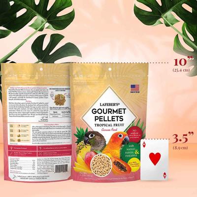 Show full view: Lafeber Tropical Fruit Gourmet Pellets Conure Bird Food, 1.25-lb bag slide 3 of 10