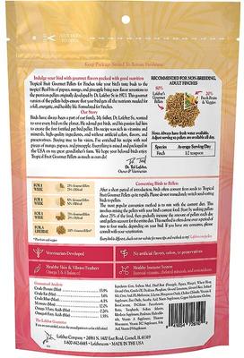 Show full view: Lafeber Tropical Fruit Gourmet Pellets Finch Bird Food, 1-lb bag slide 2 of 10