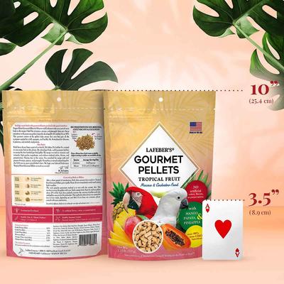 Show full view: Lafeber Tropical Fruit Gourmet Pellets Macaw Bird Food, 1.25-lb bag slide 3 of 10