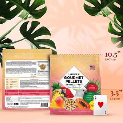 Show full view: Lafeber Tropical Fruit Gourmet Pellets Macaw Bird Food, 4-lb bag slide 3 of 10