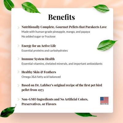 Show full view: Lafeber Tropical Fruit Gourmet Pellets Parakeet Bird Food, 1.25-lb bag slide 4 of 10