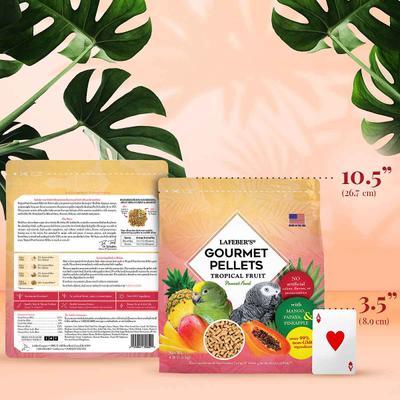 Show full view: Lafeber Tropical Fruit Gourmet Pellets Parrot Bird Food, 4-lb bag slide 3 of 9
