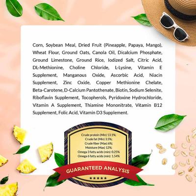 Show full view: Lafeber Tropical Fruit Gourmet Pellets Parrot Bird Food, 4-lb bag slide 7 of 9