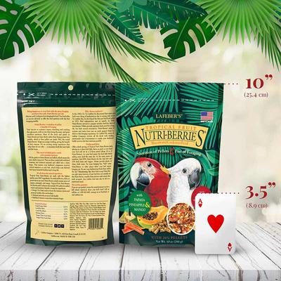 Show full view: Lafeber Tropical Fruit Nutri-Berries Macaw & Cockatoo Food, 10-oz bag slide 3 of 9