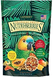 Lafeber Tropical Fruit Nutri-Berries Parrot Food, 10-oz bag
