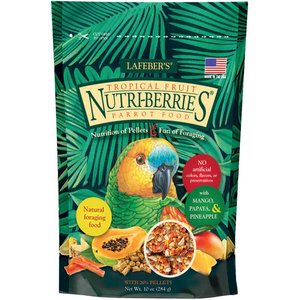 Lafeber Tropical Fruit Nutri-Berries Parrot Food, 10-oz bag