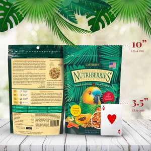 Lafeber Tropical Fruit Nutri-Berries Parrot Food, 10-oz bag