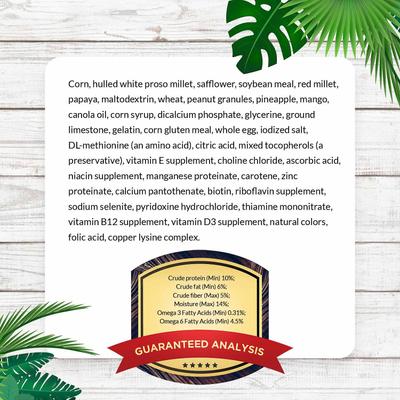 Show full view: Lafeber Tropical Fruit Nutri-Berries Parrot Food, 10-oz bag slide 7 of 9