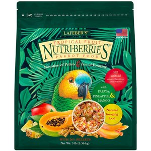 Lafeber Tropical Fruit Nutri-Berries Parrot Food, 3-lb bag