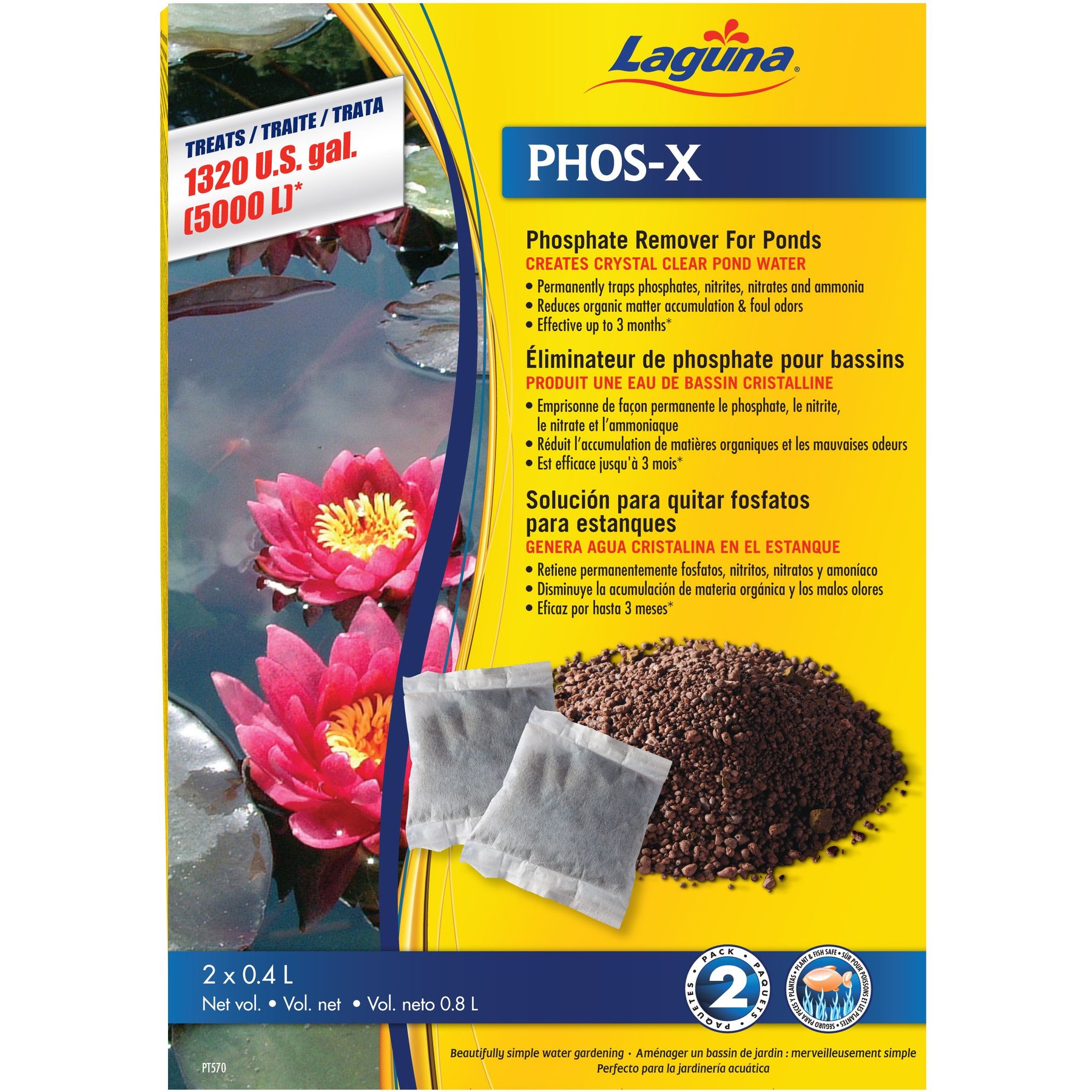 Laguna Phos-X Phosphate Remover Water Treatment, 1320 gal