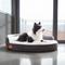 Show in main carousel: LaiFug Chenille Orthopedic Memory Foam Oval Dog Bed, Gray, Medium slide 6 of 7